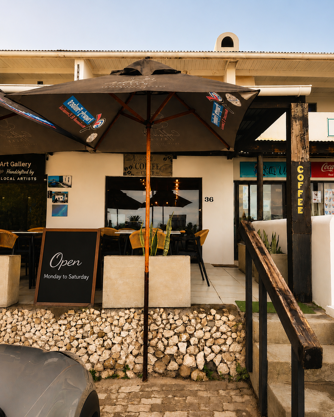 Exterior of Nicci's Coffee Club at Shop 36, De Palm Lifestyle Centre